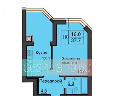 Продаж однокімнатної квартири  37.7 м2 ЖК Софія Нова