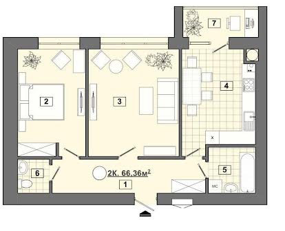 Продаж просторої 2-кімнтної квартири за низькою ціною_Iv