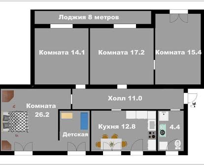 Большая 4к квартира с капремонтом в Шевченковском р-не за 24000