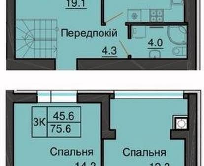 Продам 2рівневу  квартиру в готовому будинку Миру 2 ЖК « Софія Нова»