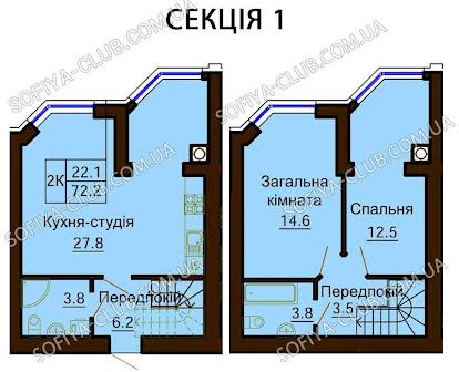 Продам 2-х кімнатну квартиру 74,8 м2 ЖК Софія Клубний від Мартинова