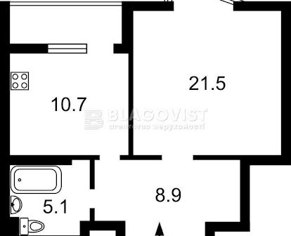 Продаж 1 - кімнатної квартири Драгоманова, 2б.