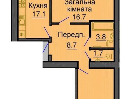 Двокімнатна квартира в ЖК Софія Резиденс. Будинок введено, 2к без %.