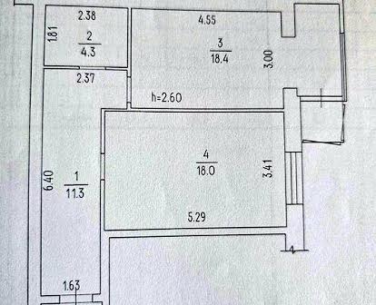 Продаж великої 1-кім.квартири в ЖК Андорра, можливо під Є-оселя