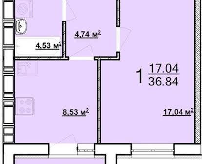 Продам однокомнатную квартиру в новострое жилой комплекс Мира-3.L