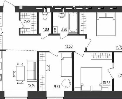 3 кімнатна квартира покращеного планування в Урбан Просторі Зиґ Заґ