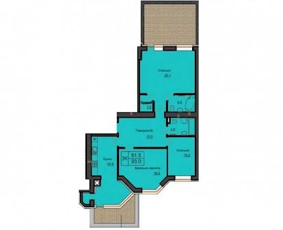 Продам 3к квартиру 101м2 з двома терасами Софія Резіденс & Резиденція