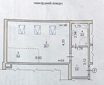 Студія 42 м2 з меблями і технікою Ірпінь