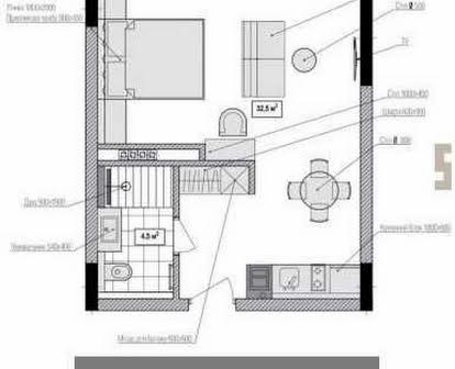 1-к. апартаменти-студія 39 м2 з і/о в Le Meandre (с. Поляниця)