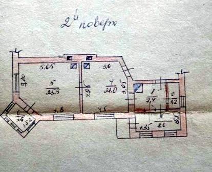 2 кімнатна квартира 71, 1м2