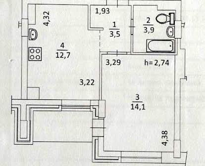 Продаж квартири 1 кім. ЖК Левада( 36 кв.м)