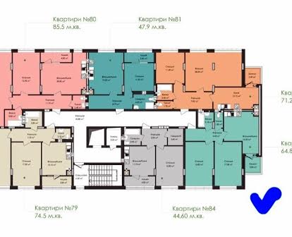 Продаж 2 кімнатна квартира 65 м.кв. новобуд Дубляни власник.