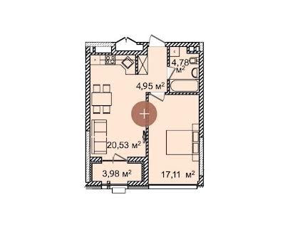 Продаж 1к-квартири вул. Антоновича, 83, ЖК Montreal House, 51 м²