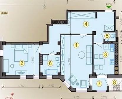 2 к. квартира + кладовка и 2 подземных паркинга ЖК Дом на Бакулина 33