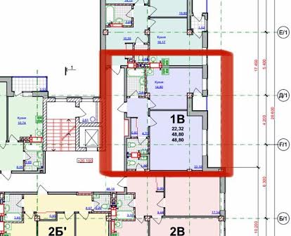 ЖК Спортивний, 1 кім.кв-ра 48,33 m2 , 1 секція,Будинок зданий!