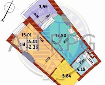 Без%! 1к квартира 42.36 м² в ЖК MIRAX, вул. Глибочицька, 43 Лукянівка